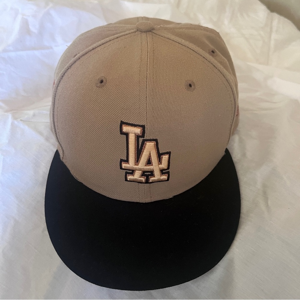 New Era LA Cap in Tan and Black